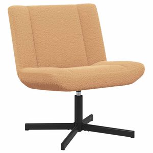 vidaXL Sukamasis krėslas Smėlio 63 x 75 x 76 cm Avikailis