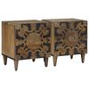 vidaXL &Scaron;alia lovos spintelė 2 pcs Ruda 40 x 33,5 x 46 cm