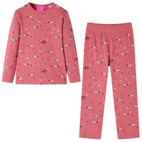 Vaikiška pižama ilgomis rankovėmis, sendinta rožinė, 92 dydžio
