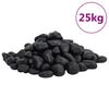 vidaXL Poliruoti akmenukai, juodos spalvos, 25kg, 2&ndash;5cm