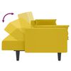 vidaXL Dvivietė sofa-lova su dvejomis pagalvėmis, geltona, aksomas