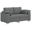 vidaXL Sofa 3 pcs Tamsiai pilka Lino mišinio audinys
