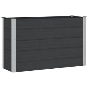 vidaXL Paauk&scaron;tinta sodo lova Juoda 150 x 50 x 91 cm aliuminis