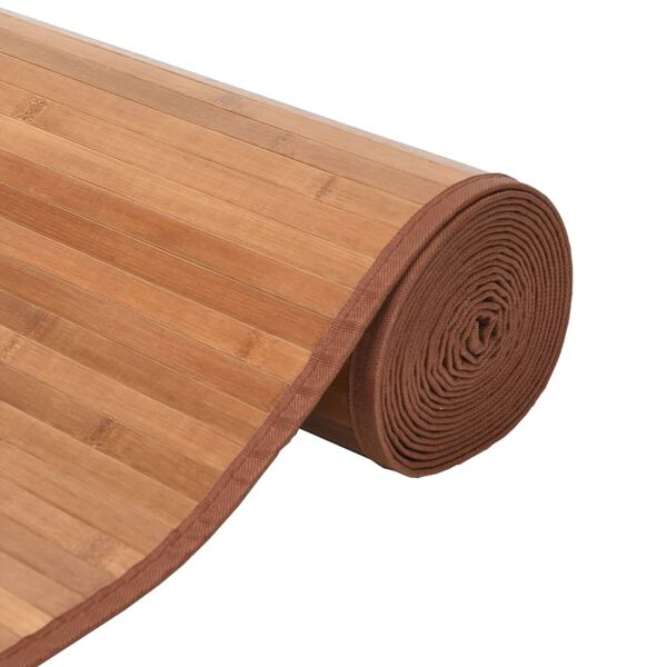 vidaXL Kilimas, natūralios spalvos, 80x100cm, bambukas, stačiakampis