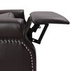 vidaXL Atsistojantis masažinis krėslas, rudas, dirbtinė oda, blizgus