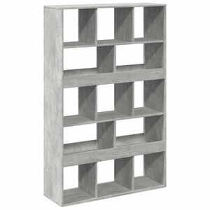 vidaXL Kambario pertvara, betono pilka, 100x33x156,5cm, mediena