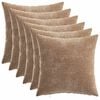 vidaXL Pagalvėlės užvalkalas 6 pcs HEERLEN Ruda 40 x 40 cm