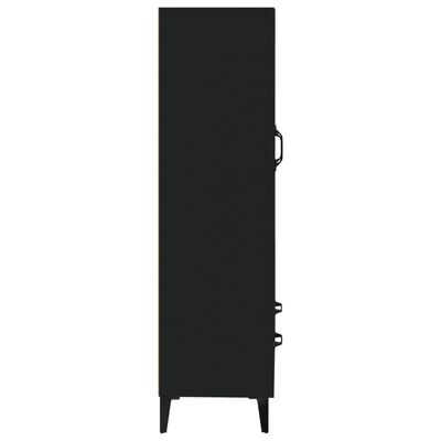 vidaXL Komoda, juodos spalvos, 70x31x115cm, apdirbta mediena