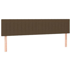 vidaXL Galvūgaliai, tamsiai rudi, 200x5x78/88 cm, audinys