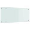 vidaXL Virtuvės atbraila 2 pcs Balta 80 x 40 cm grūdintas stiklas