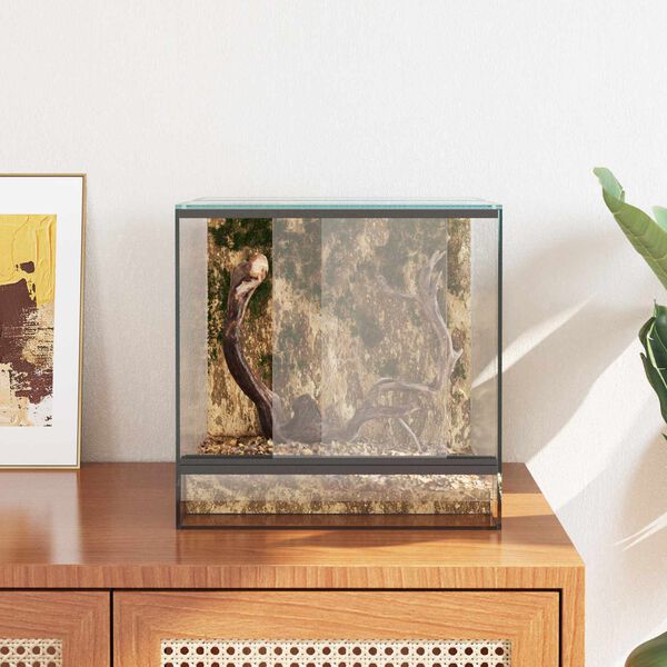 vidaXL Terariumas su saugykla Skaidrus 30 x 30 x 30 cm Stiklas