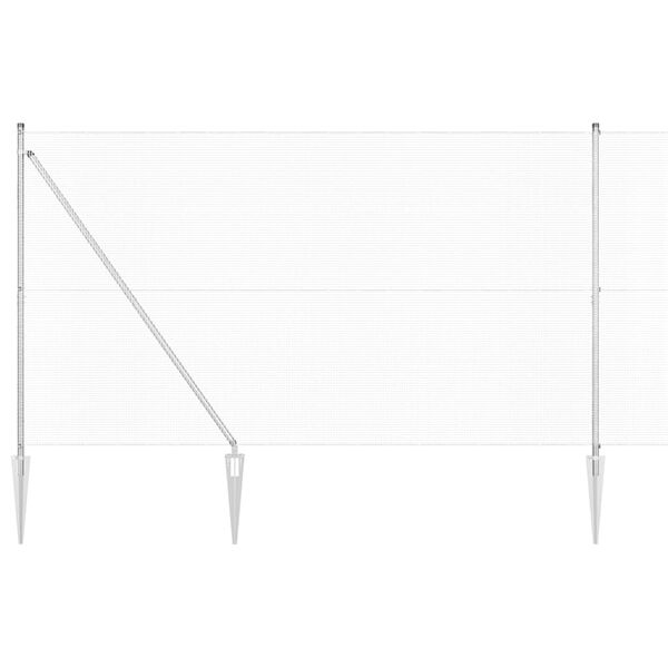 vidaXL Tvorelės stulpas Sidabro 25 x 1,5 m (12 x 12 mm tinklelis)