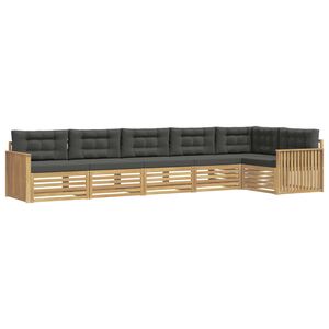 vidaXL Lauko sofos komplektas 6 vnt. Balta ir antracito Poliesteris