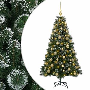 vidaXL Dirbtinė kalėdinė eglutė su rutuliuku 120 cm 150 LED