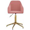 vidaXL Pasukamos valgomojo kėdės, 2vnt., rožinės spalvos, aksomas