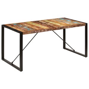 vidaXL Valgomojo stalas, 160x80x75cm, perdirbtos medienos masyvas