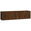vidaXL TV spintelių komplektas, 3 dalių, rudas ąžuolo, mediena