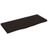 vidaXL Vonios stalvir&scaron;is, tamsiai rudas, 100x40x(2-4) cm, mediena