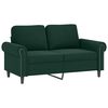 vidaXL Dvivietė sofa su pagalvėlėmis, tamsiai žalia, 120cm, aksomas