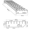 vidaXL Grotelės-laiptų pakopa, 100x24x7 cm, galvanizuotas plienas