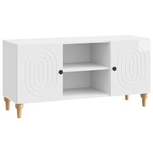 vidaXL Televizoriaus spintelė Itin blizgi balta 102 x 34,5 x 50 cm