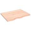 vidaXL Vonios kambario stalvir&scaron;is, 80x60x(2-4) cm, medienos masyvas