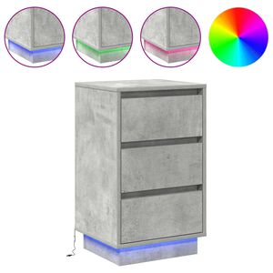 vidaXL &Scaron;alia lovos spintelė su stalčių Betono pilka 39 x 34,5 x 65 cm