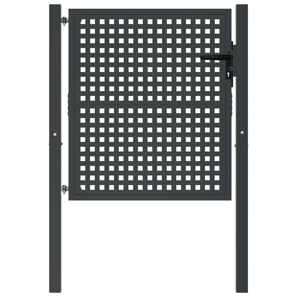 vidaXL Sodo vartai, antracito spalvos, 100x100 cm, plienas