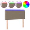vidaXL Galvūgalis su LED, taupe spalvos, 90x5x78/88cm, audinys