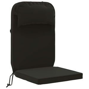 vidaXL Saulės poilsio pagalvė 100% poliesteris Juoda 55 x 124 x 5 cm
