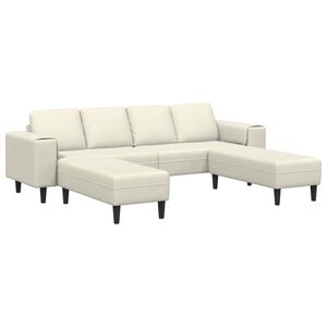 vidaXL Svetainės sofa 3 pcs Kreminė