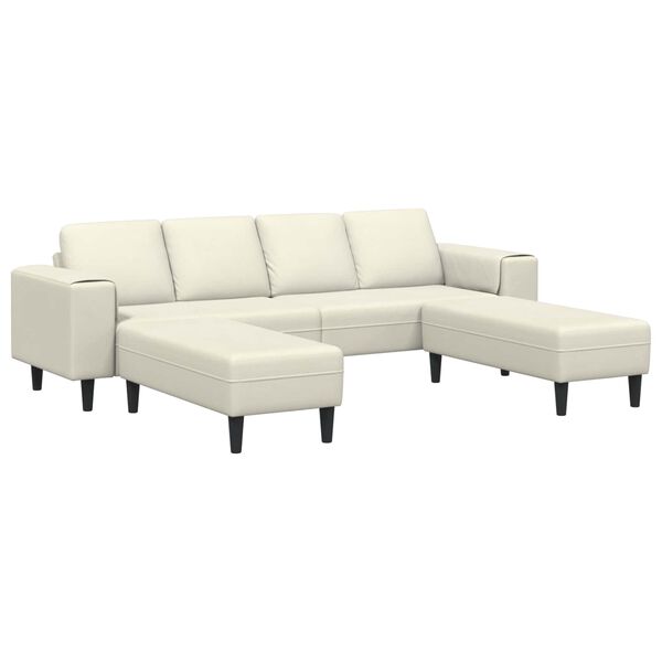 vidaXL Svetainės sofa 3 pcs Kreminė