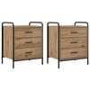 vidaXL &Scaron;alia lovos spintelė 2 vnt. Artisano ąžuolo 48 x 36,5 x 60 cm