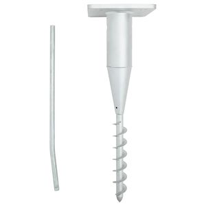 vidaXL Įkasamas skėčio pagrindas su strypu, 16x16x52cm, plienas