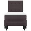 vidaXL Kiemas lova su čiužiniu Tamsiai rudas 90 x 200 cm audinys
