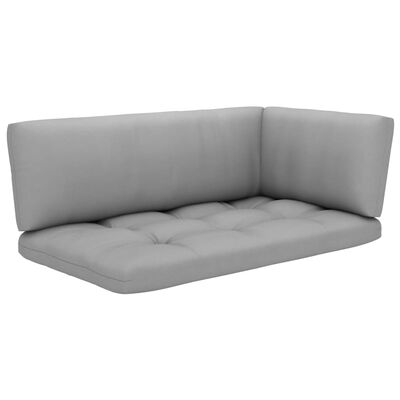 vidaXL Dvivietė sofa iš palečių su pagalvėlėmis, impregnuota pušis