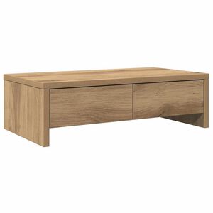 vidaXL Monitoriaus stovas su stalčiais, artisano, 50x27x15cm, mediena