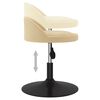 vidaXL Pasukamos valgomojo kėdės, 4vnt., kreminės spalvos, aksomas