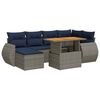 vidaXL Sofos komplektas su pagalvėlėmis, 7 dalių, pilkas, poliratanas