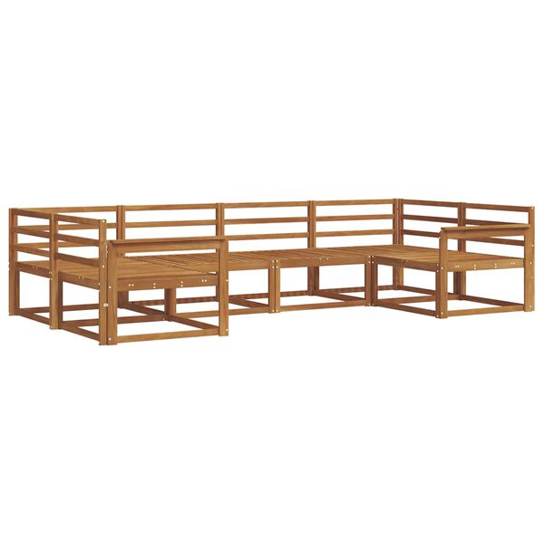 vidaXL Lauko sofos komplektas 6 pcs Natūrali Kietos akacijos mediena