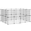 vidaXL Augintinių narvas, 28 segmentai, juodas, 140x105x70cm, plienas