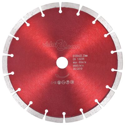 vidaXL Deimantinis pjovimo diskas, plienas, 230mm