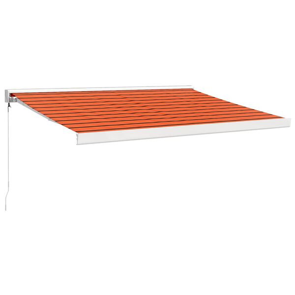 vidaXL Ištraukiama markizė, oranžinė/ruda, 3x2,5m, audinys/aliuminis