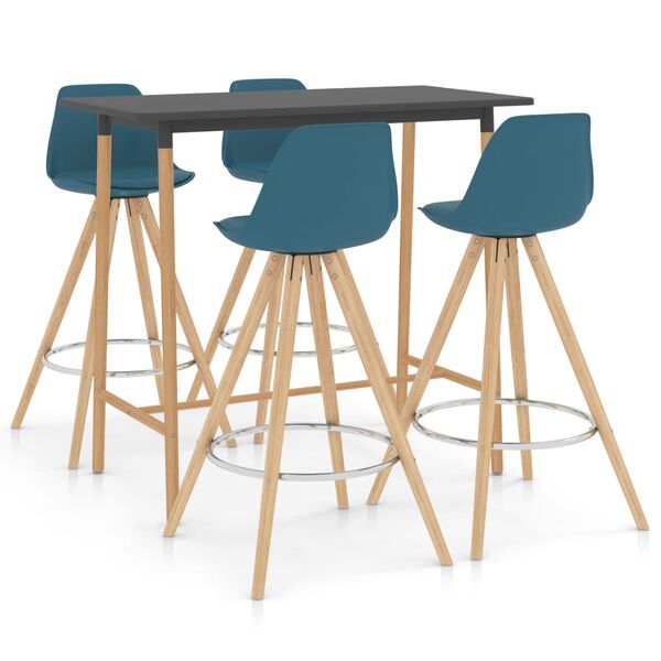 vidaXL Baro baldų komplektas, 5 dalių, turkio (287252+2x287268)