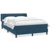vidaXL Box Spring Lova su čiužiniu Tamsiai mėlyna 140x220 cm Velvet