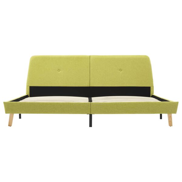 vidaXL Lovos rėmas, žalios spalvos, 180x200cm, audinys