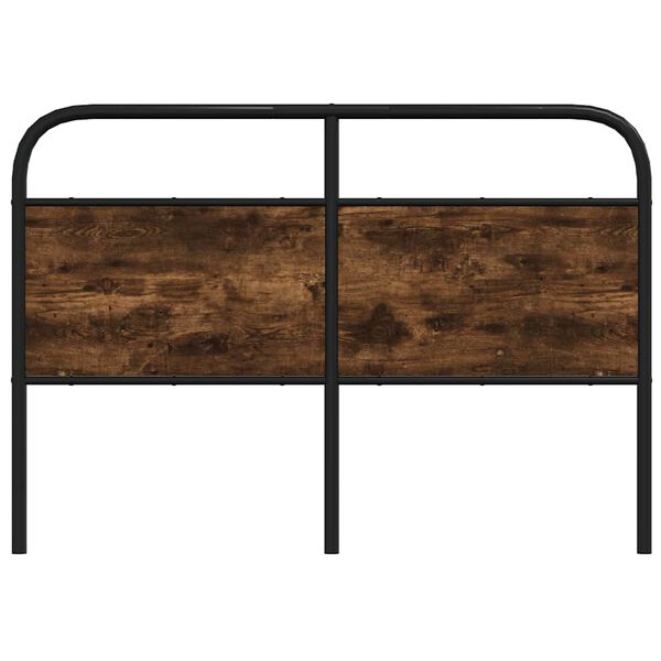 vidaXL Galvūgalis, dūminio ąžuolo spalvos, 140 cm, plienas ir mediena