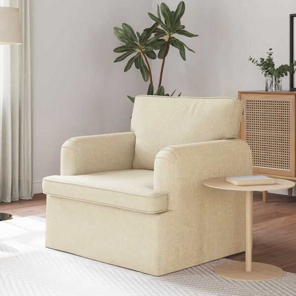 vidaXL Sofa 60cm Kreminė Metalas