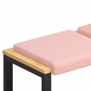 vidaXL Suoliuko pagalvė 2 vnt. &Scaron;erpos audinys Rožinė Gylis 35 cm