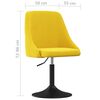 vidaXL Valgomojo kėdė, garstyčių geltonos spalvos, aksomas (339478)